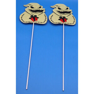 The Nightmare Before Christmas Metal Yard Stakes 14.5 Lot Of 2